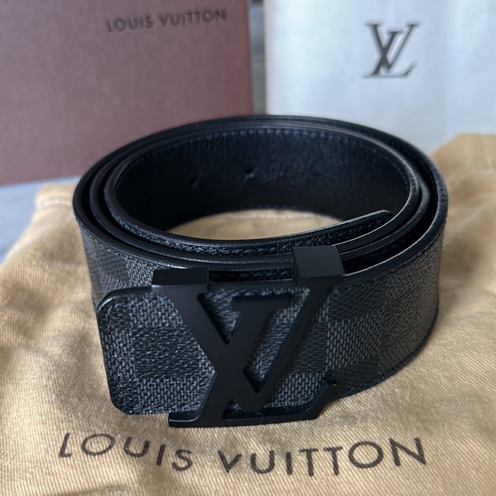 Authentic LV Damier Graphite Belt M9808 - Picture 2 of 14